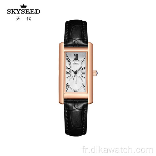 SKYSEED montre femme rétro mode petite montre carrée